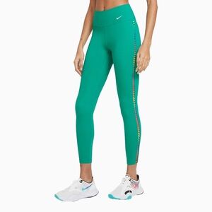 Nike Women's Teal Leggings with Side Stripe